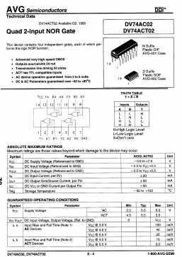 DV74AC02D Datasheet PDF AVG Semiconductors=>HITEK