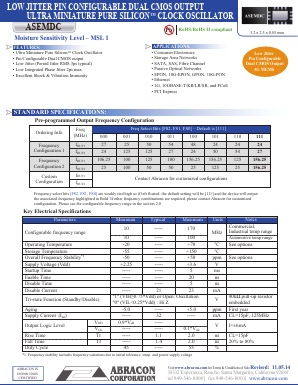 ASEMDC Datasheet PDF Abracon Corporation