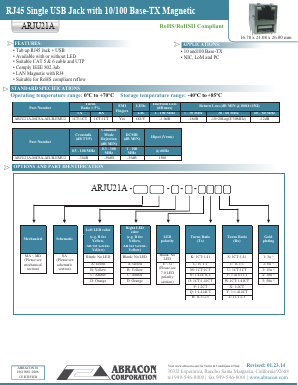 ARJU21A Datasheet PDF Abracon Corporation