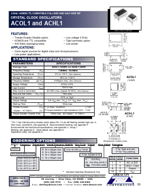 ACHL1 Datasheet PDF Abracon Corporation