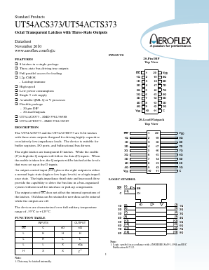 5962F9658801QCA Datasheet PDF Aeroflex Corporation