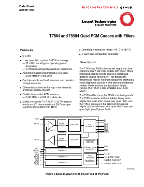 T7504-ML Datasheet PDF Agere -> LSI Corporation