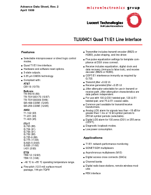 TLIU04C1 Datasheet PDF Agere -> LSI Corporation