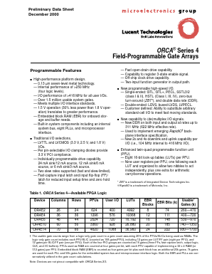 OR4E10-1BC680 Datasheet PDF Agere -> LSI Corporation