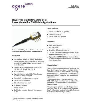 D372-21GS Datasheet PDF Agere -> LSI Corporation