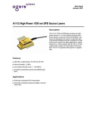 A1112 Datasheet PDF Agere -> LSI Corporation