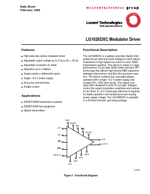 LG1626DXC Datasheet PDF Agere -> LSI Corporation