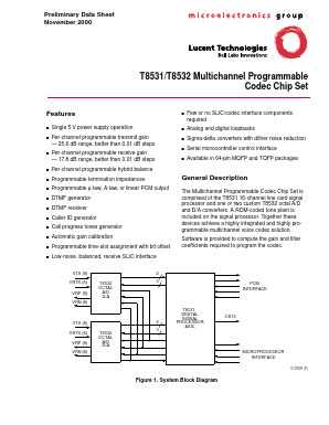 T8531-TL-DB Datasheet PDF Agere -> LSI Corporation