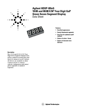 HDSP-B03G Datasheet PDF Agilent Technologies, Inc