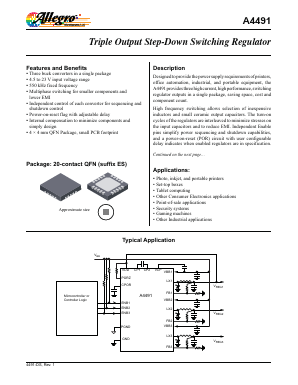 A4491 Datasheet PDF Allegro MicroSystems