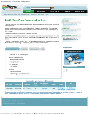 A4942GESTR-T Datasheet PDF Allegro MicroSystems