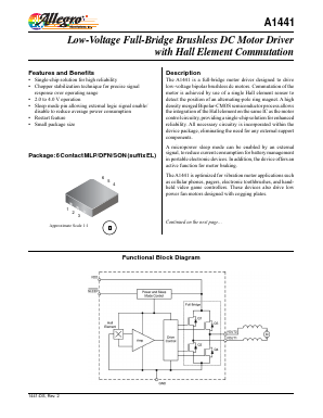 A1441SEKLT-T Datasheet PDF Allegro MicroSystems