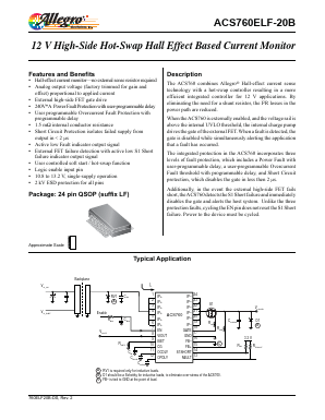 ACS760ELF-20B Datasheet PDF Allegro MicroSystems