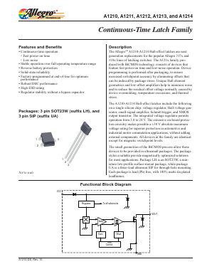 A1212LUA-T Datasheet PDF Allegro MicroSystems