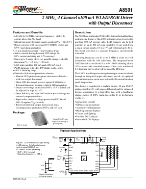 A8501GLPTR-T Datasheet PDF Allegro MicroSystems