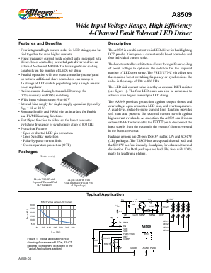 A8509GLBTR-T Datasheet PDF Allegro MicroSystems