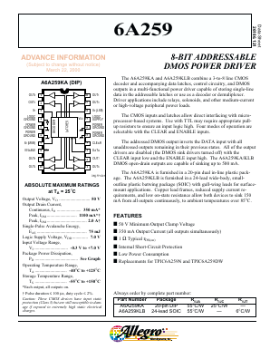 6A259 Datasheet PDF Allegro MicroSystems