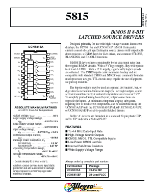 UCQ5815EP Datasheet PDF Allegro MicroSystems