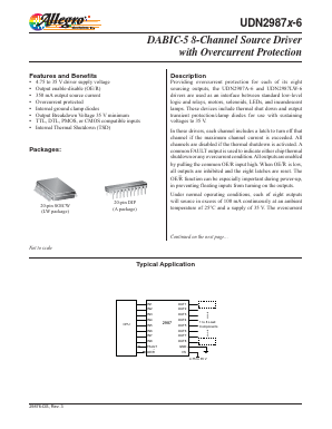 UDN2987-6 Datasheet PDF Allegro MicroSystems