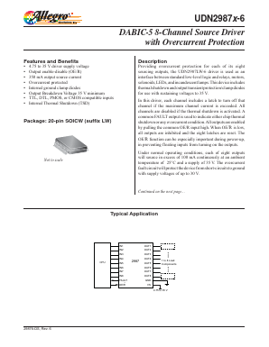 UDN2987LWTR-6-T Datasheet PDF Allegro MicroSystems