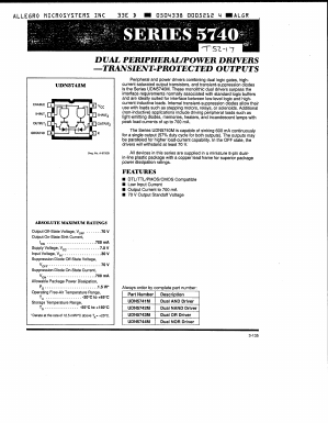 UDN5744 Datasheet PDF Allegro MicroSystems