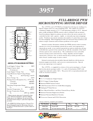 A3957SLB Datasheet PDF Allegro MicroSystems
