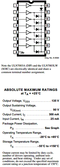 ULN7003 Datasheet PDF Allegro MicroSystems