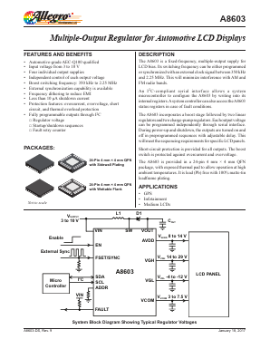 A8603 Datasheet PDF Allegro MicroSystems