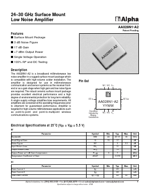 AA028N1-A2 Datasheet PDF Alpha Industries