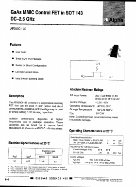 AD004T2-00 Datasheet PDF Alpha Industries
