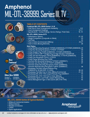 TV06RW-15-18HC-LC Datasheet PDF Amphenol Aerospace