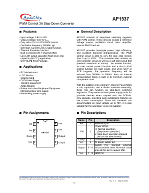 AP1537S Datasheet PDF Anachip Corporation