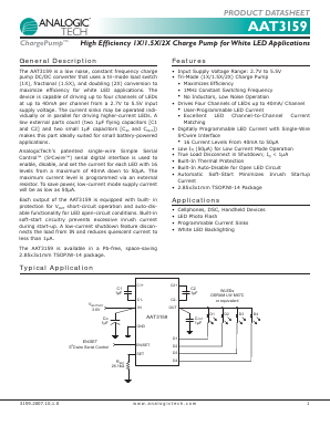 AAT3159ITO-T1 Datasheet PDF Analog Technology Inc