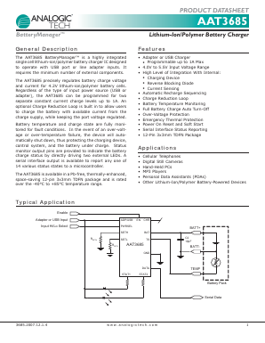 AAT3685IWP-4.2-1-T1 Datasheet PDF Analog Technology Inc