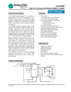 AAT3688IWP-4.2-T1 Datasheet PDF Analog Technology Inc