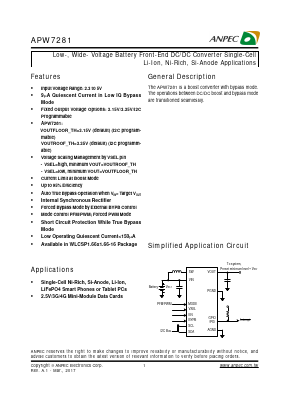 APW7281 Datasheet PDF Anpec Electronics