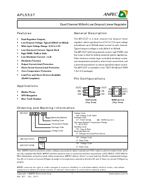 APL5537-VVQB Datasheet PDF Anpec Electronics