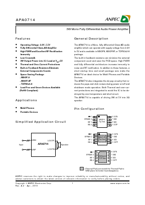APA0714XI-TRG Datasheet PDF Anpec Electronics