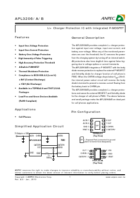 APL3206 Datasheet PDF Anpec Electronics