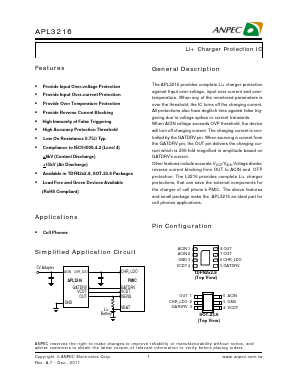 APL3216CI-TRG Datasheet PDF Anpec Electronics