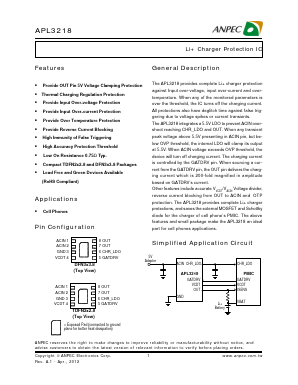 APL3218QBI-TRG Datasheet PDF Anpec Electronics