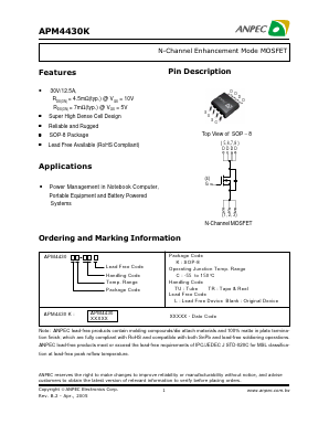 APM4430KC-TUL Datasheet PDF Anpec Electronics