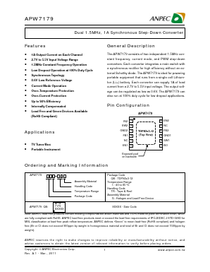 APW7179 Datasheet PDF Anpec Electronics