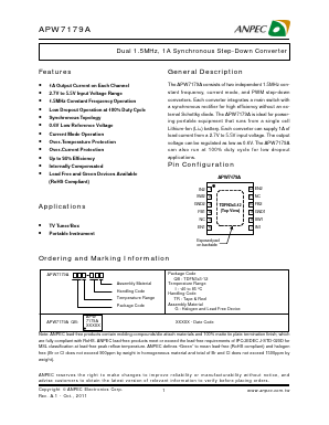 APW7179A Datasheet PDF Anpec Electronics