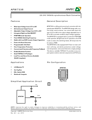 APW7336QB Datasheet PDF Anpec Electronics