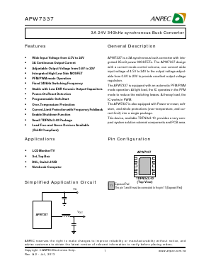 APW7337QBI-TRG Datasheet PDF Anpec Electronics