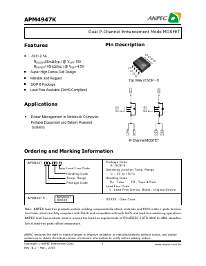 APM4947KC-TU Datasheet PDF Anpec Electronics