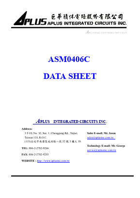 ASM0406C Datasheet PDF APLUS INTEGRATED CIRCUITS