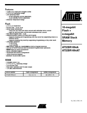 AT52BR1664A Datasheet PDF Atmel Corporation