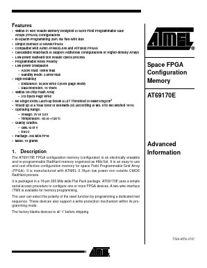 AT69170E-DX-SV Datasheet PDF Atmel Corporation